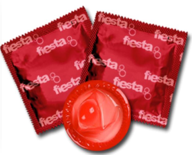 Red Fiesta Condom Packetsand Product