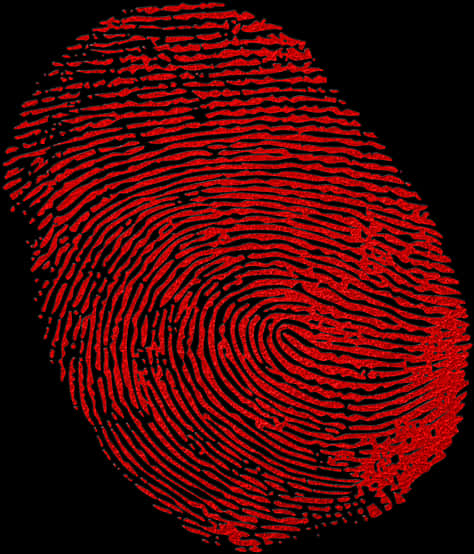Red Fingerprint Pattern PNG with transparent background