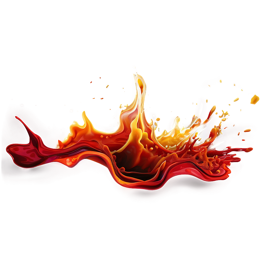 Red Fire Abstract Splash Png 72