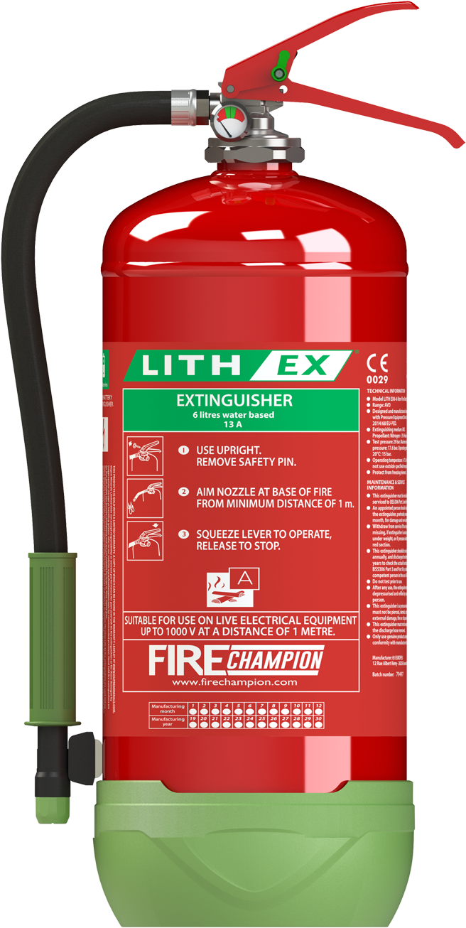 Red Fire Extinguisher Lith Ex