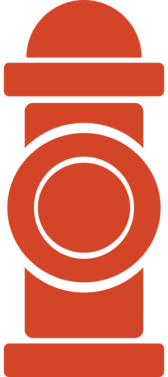 Red Fire Hydrant Icon PNG with transparent background