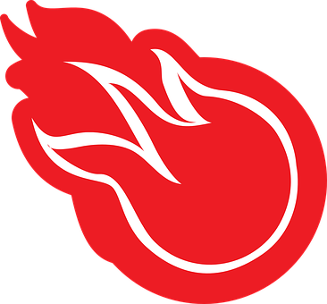 Red Flame Icon PNG with transparent background