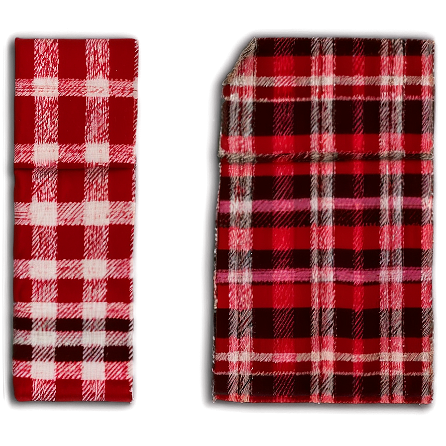 Red Flannel Fabric PNG 06212024 PNG with transparent background