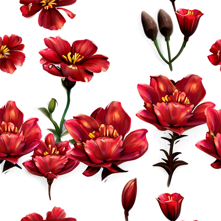 Red Flowers Close-up Png 06122024