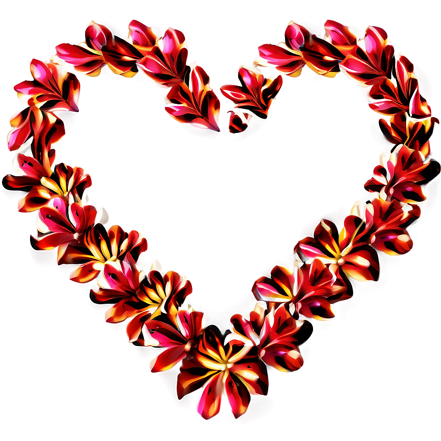 Red Flowers Heart Png 68