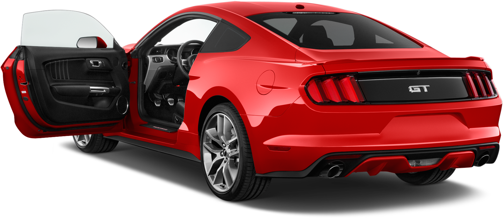 Red Ford Mustang G T Open Door