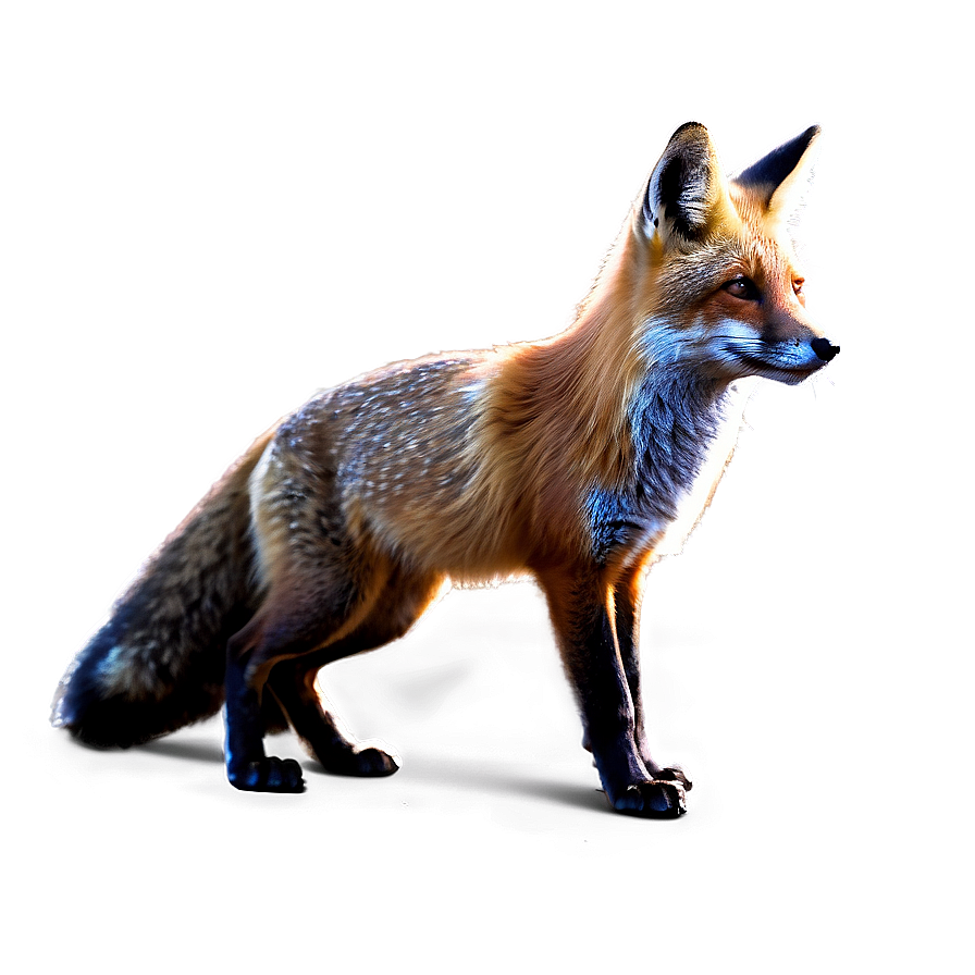 Red Fox At Night Png 06242024