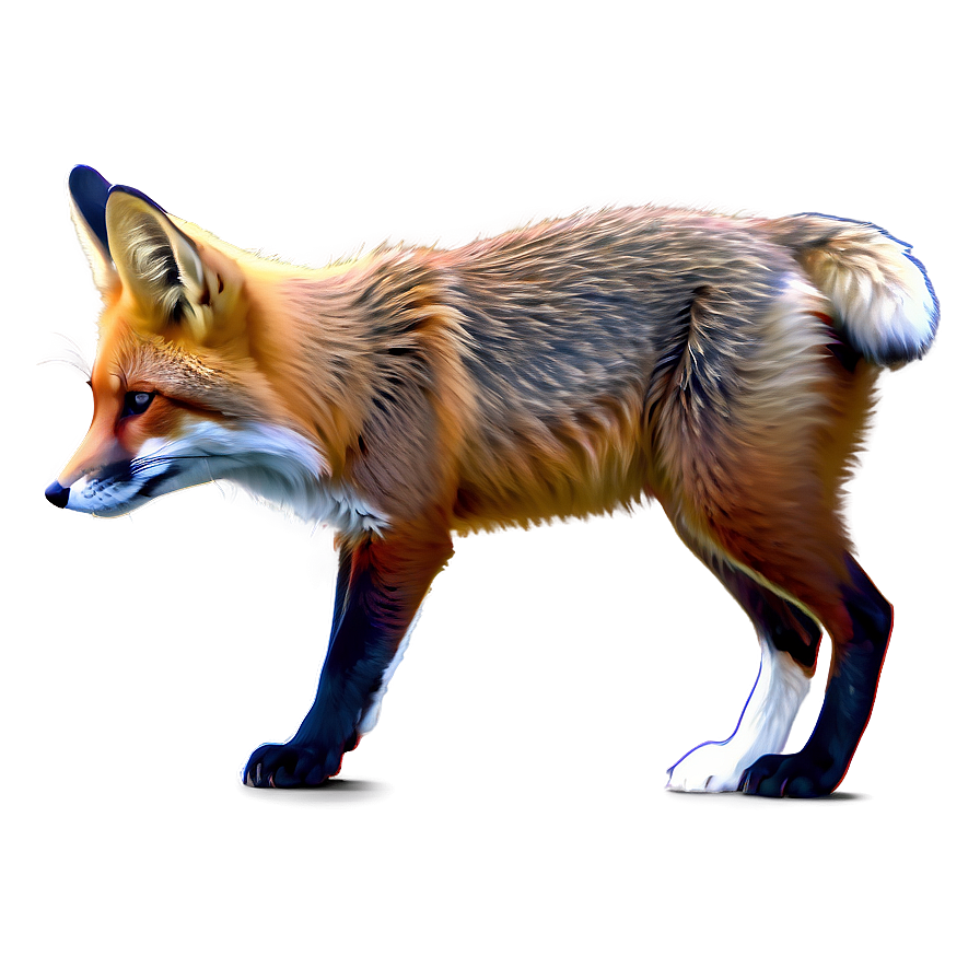 Red Fox Digital Art Png 30