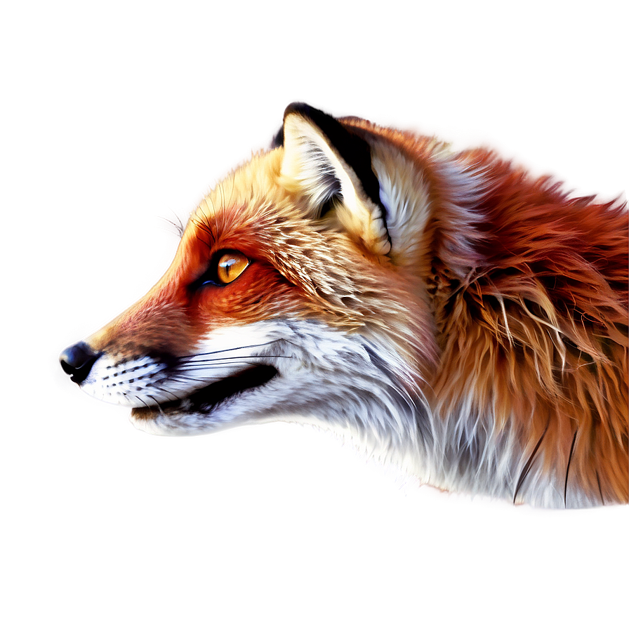 Red Fox Digital Art Png Hme75