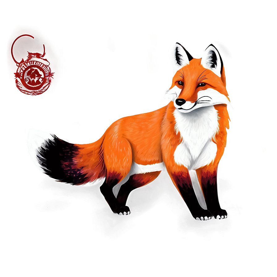 Red Fox Illustration Png 49