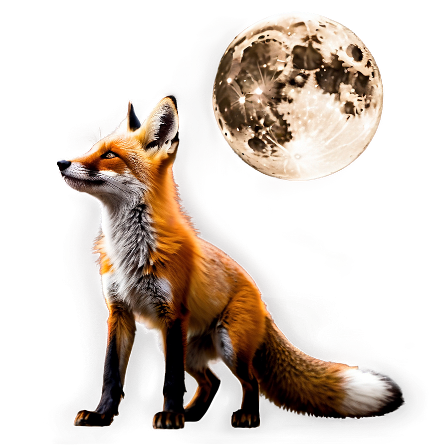 Red Fox In Moonlight Png 06242024