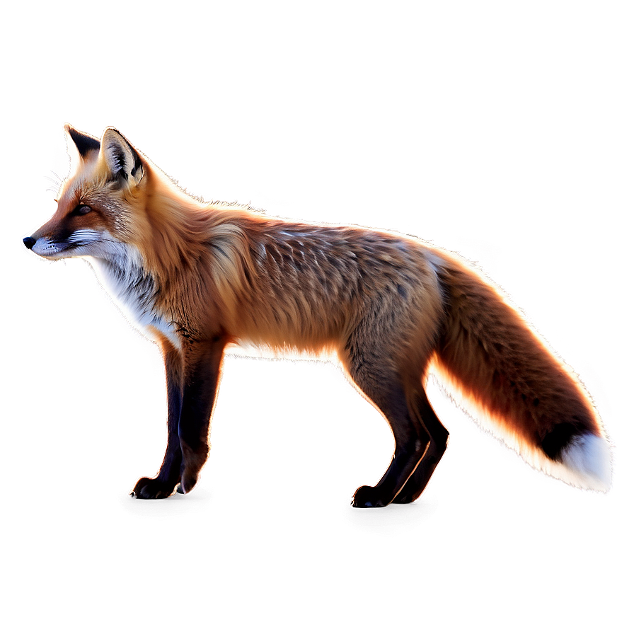 Red Fox In Moonlight Png Ouc