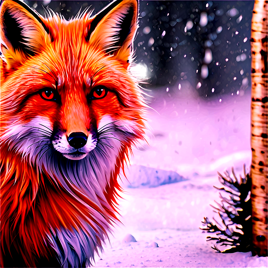 Red Fox In Snow Png 76