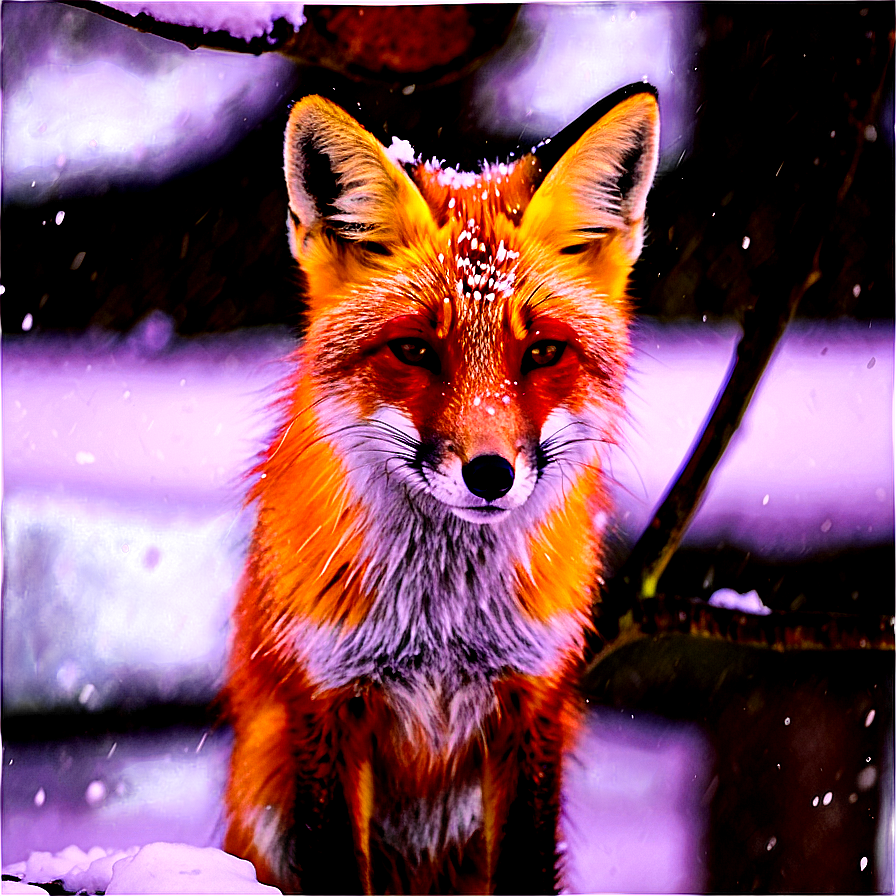 Red Fox In Snow Png Dhk11