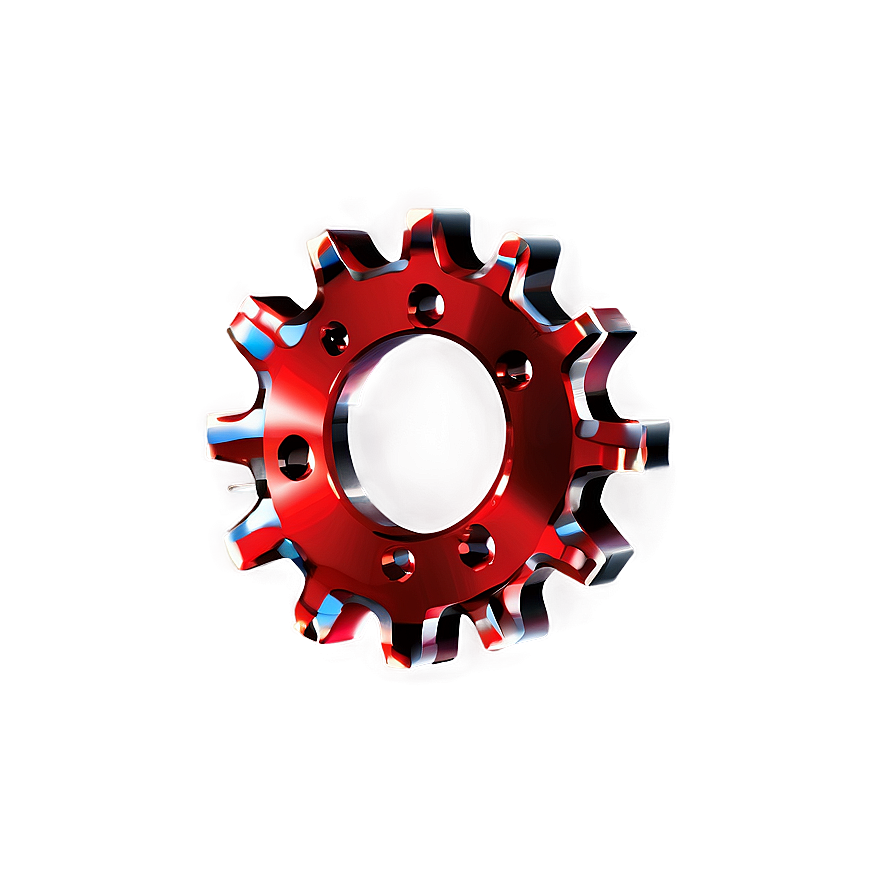 Red Gear Icon Png 05252024