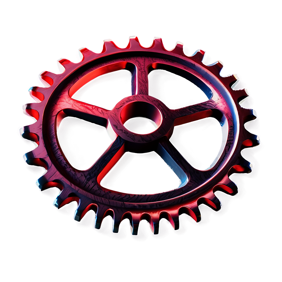 Red Gear Icon Png 05252024