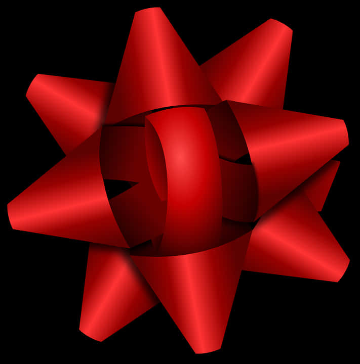 Red, Ribbon, Star, Adorn, Christmas, Decoration, Gift - Christmas Gift Bow Clipart, HD Png Download PNG image with a transparent background, free high-resolution download
