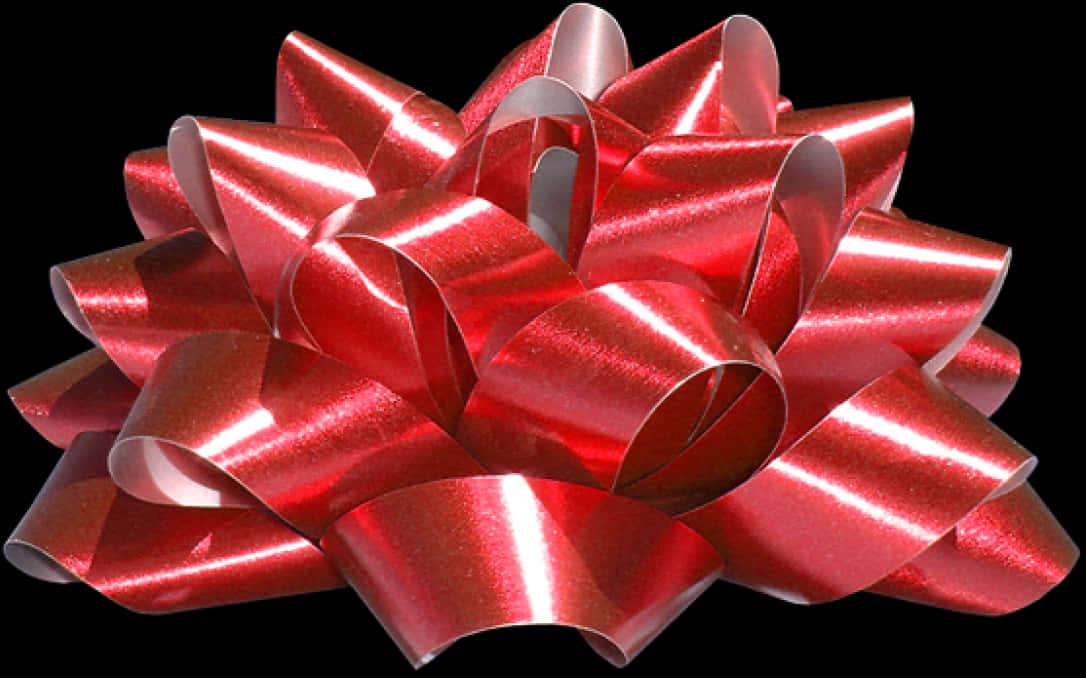 Red Gift Bow Decoration PNG with transparent background