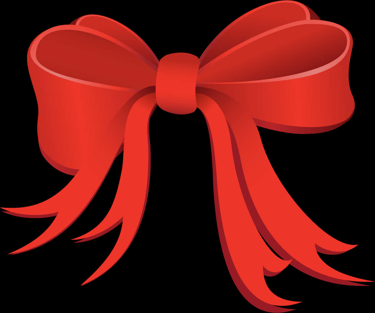 Red Gift Bow Graphic PNG with transparent background