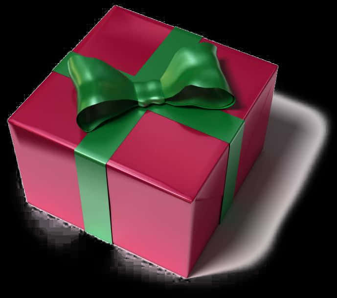 Red Gift Box Green Ribbon