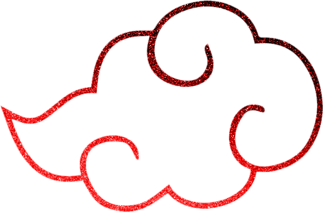 Red Glitter Cartoon Cloud