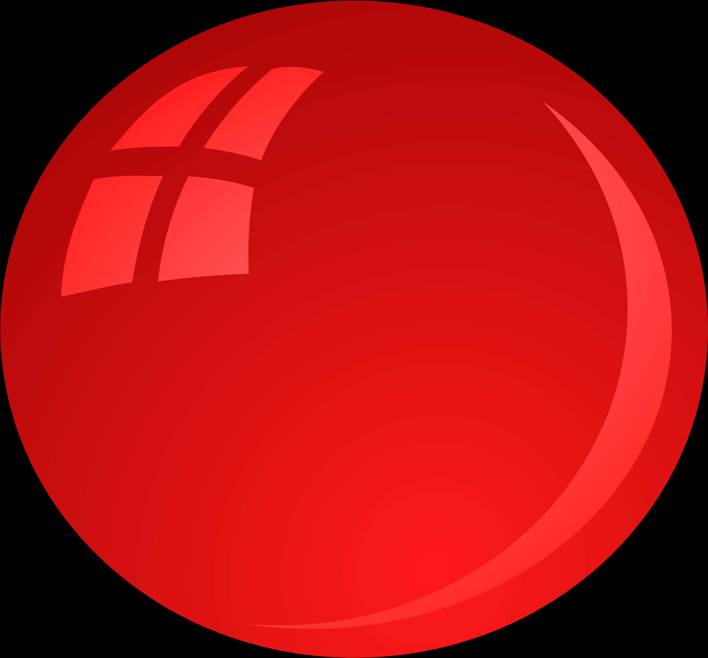 Red Glossy Bubble Graphic