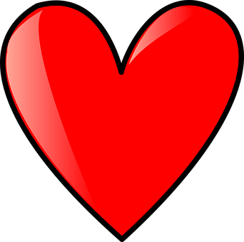 Red Glossy Heart Graphic