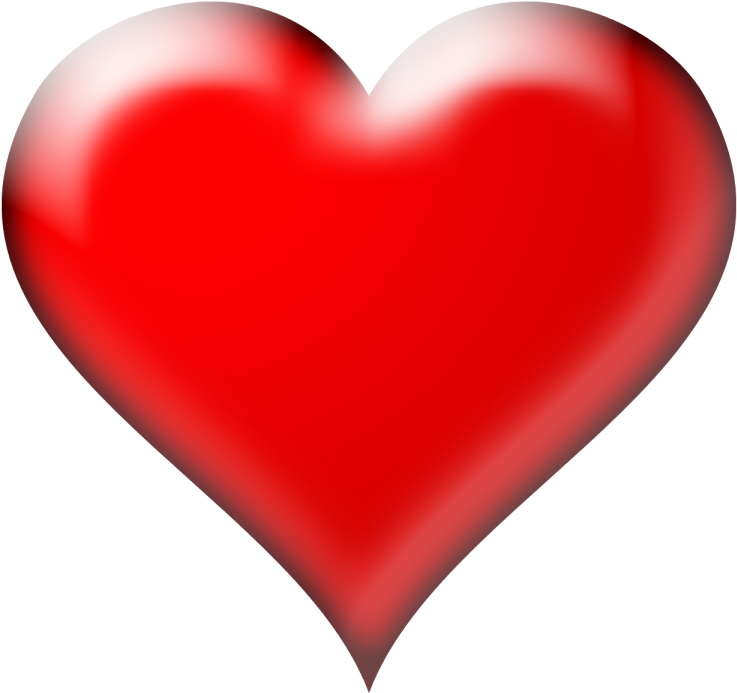 Red Glossy Heart Transparent Background