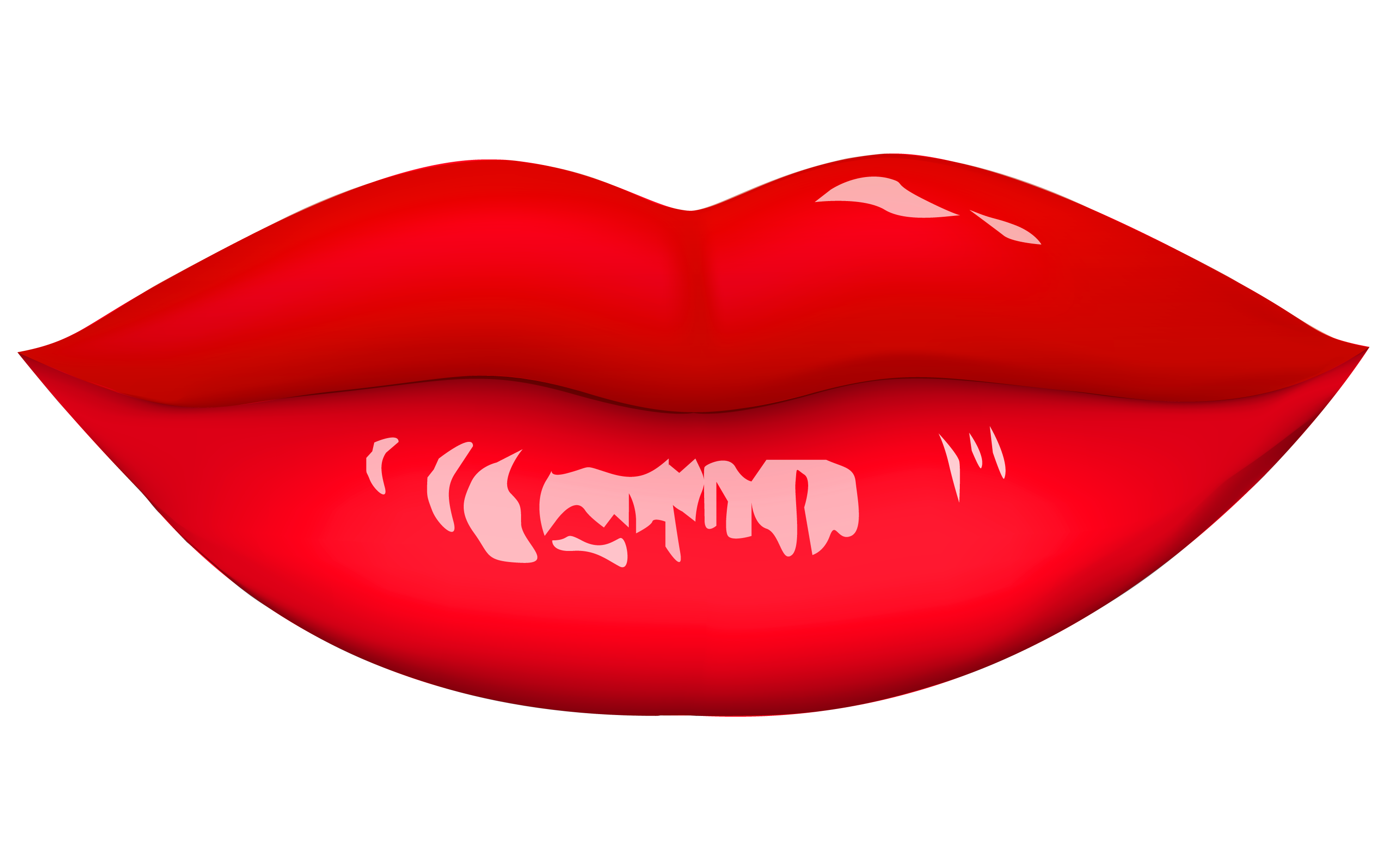 Red Glossy Lips Illustration