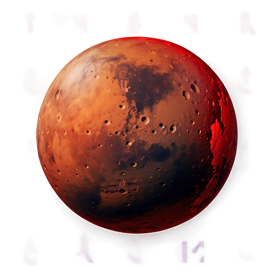 Red Glowing Mars Planet Png 26