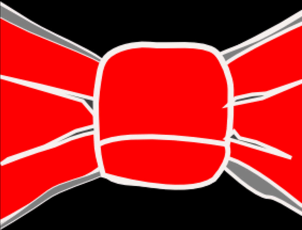 Red Graphic Bowon Black Background PNG with transparent background