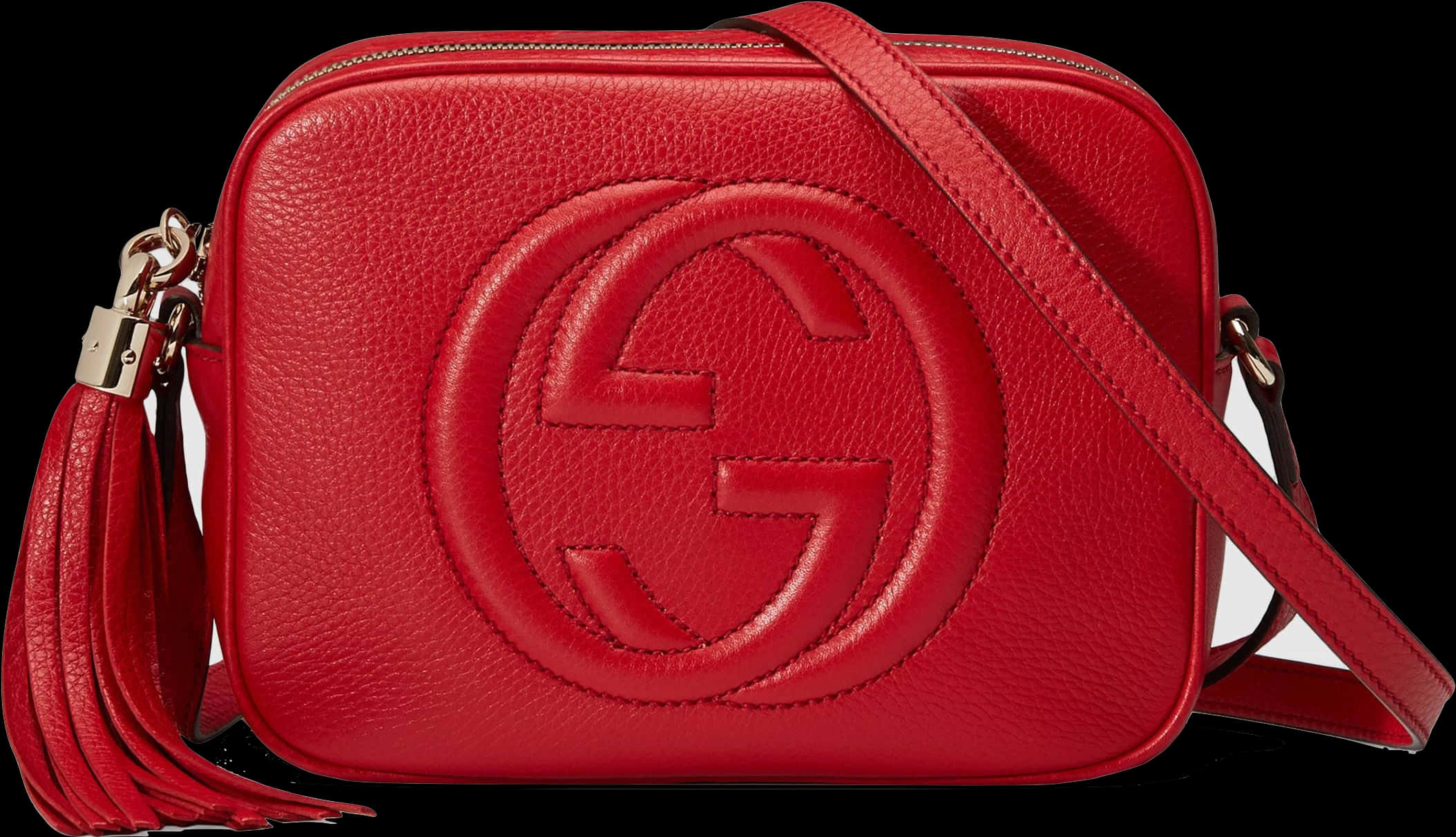 Red Gucci Leather Crossbody Bag