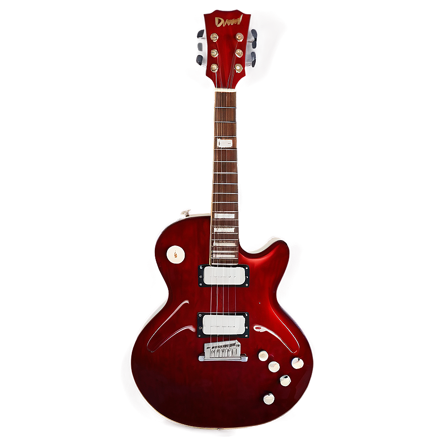 Red Guitar For Band Png 06132024