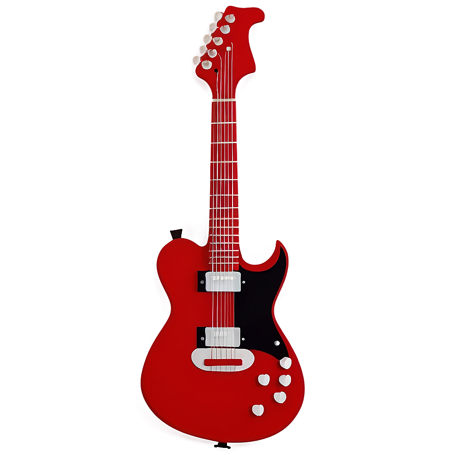 Red Guitar Icon Png 06132024