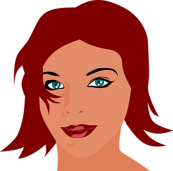 Red Haired Animated Woman Portrait