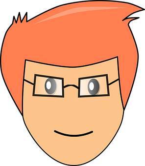 Red Haired Cartoon Character Headshot