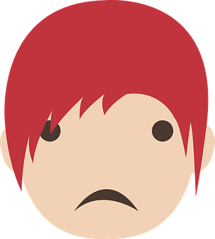 Red Haired Cartoon Face Expression