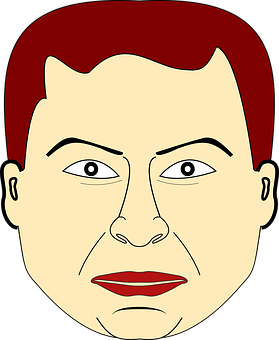 Red Haired Cartoon Man Vector