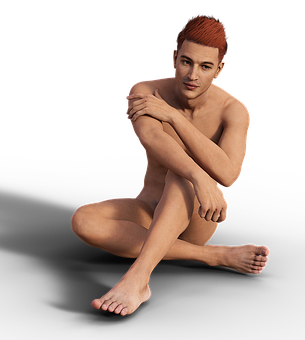 Red Haired Man Seated Pose