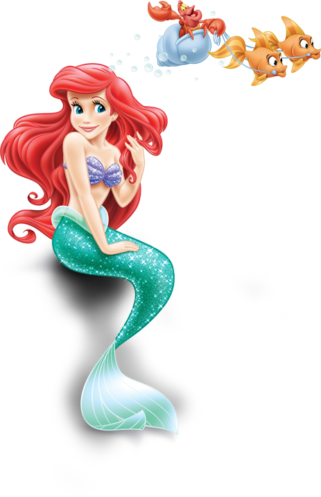 Red Haired Mermaid Friends Clipart