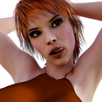 Red Haired3 D Character Portrait