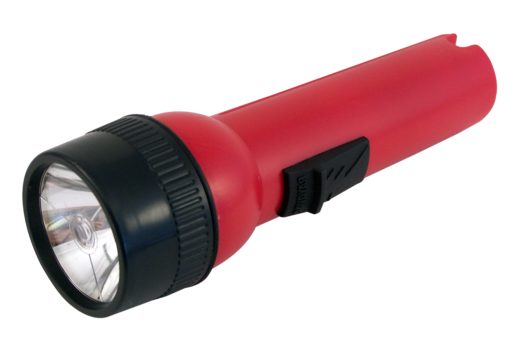 Red Handheld Flashlight PNG with transparent background