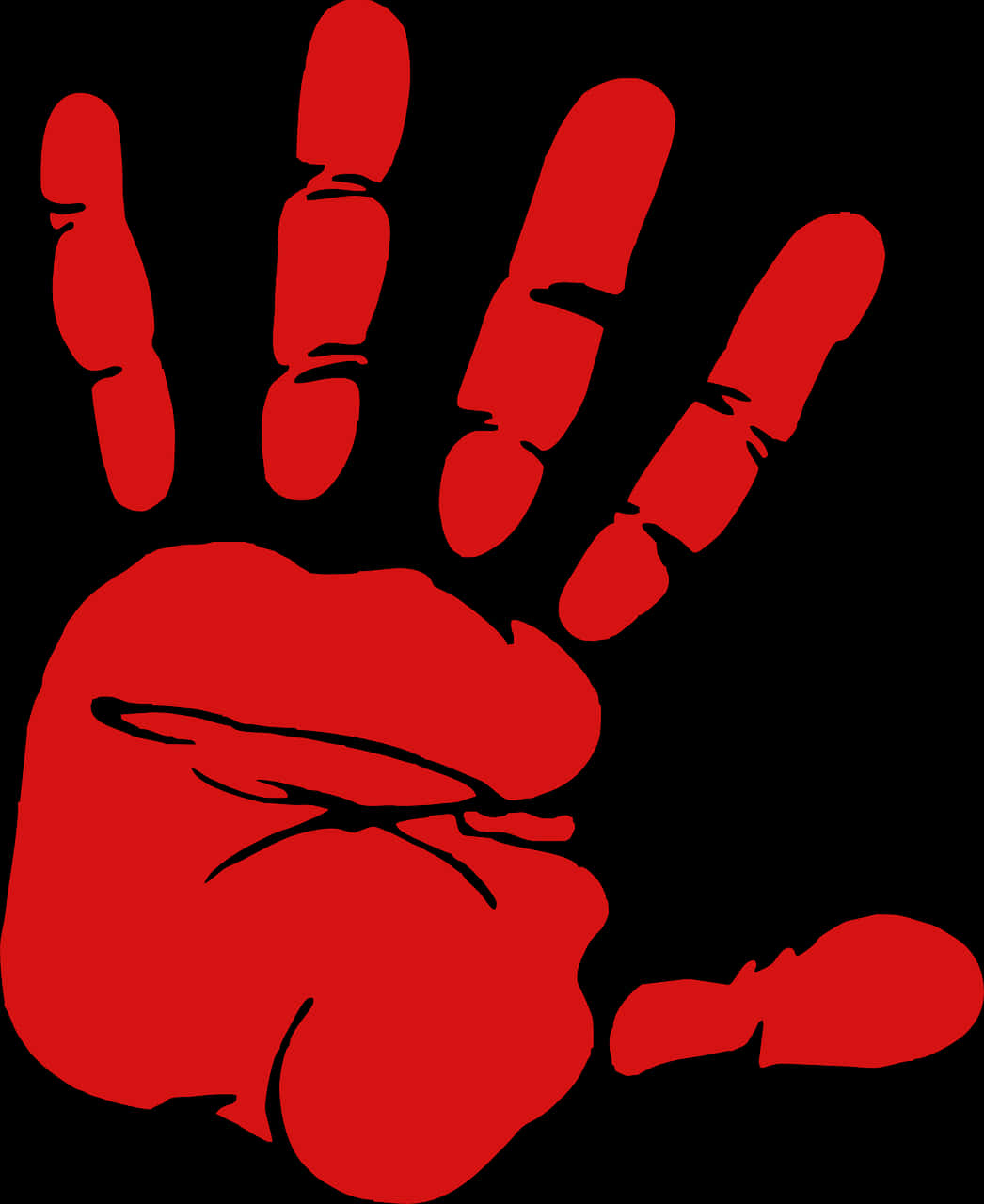 Red Handprint Graphic