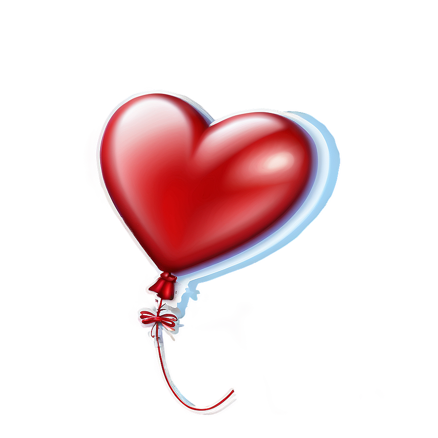 Red Heart Balloon PNG 10 PNG image with a transparent background, free high-resolution download