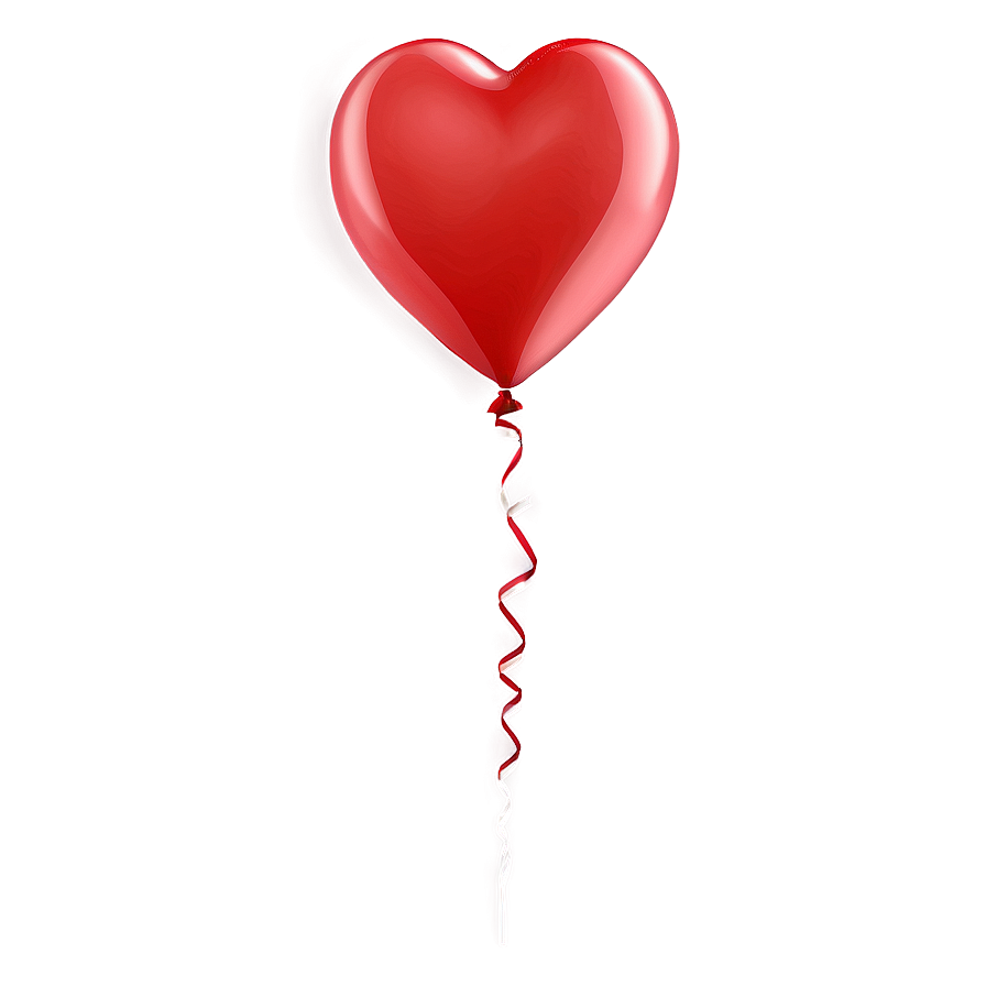 Red Heart Balloon PNG 19 PNG image with a transparent background, free high-resolution download