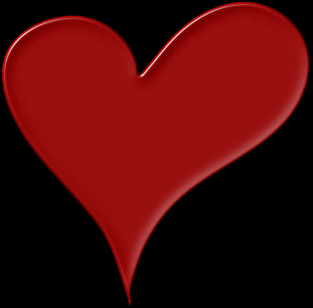 Red Heart Black Background