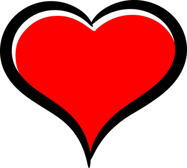 Red Heart Black Background