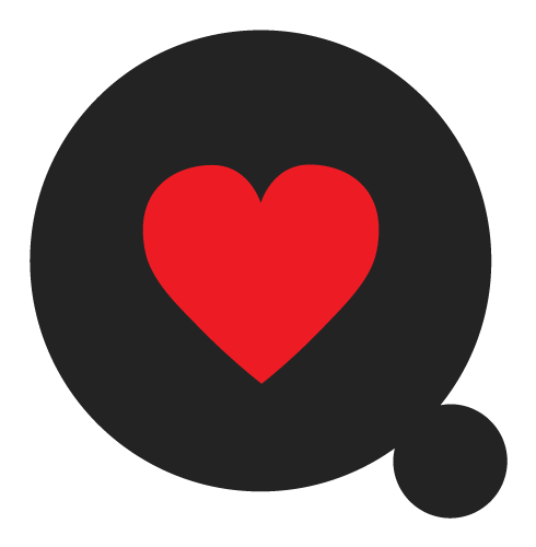 Red Heart Black Circle Icon