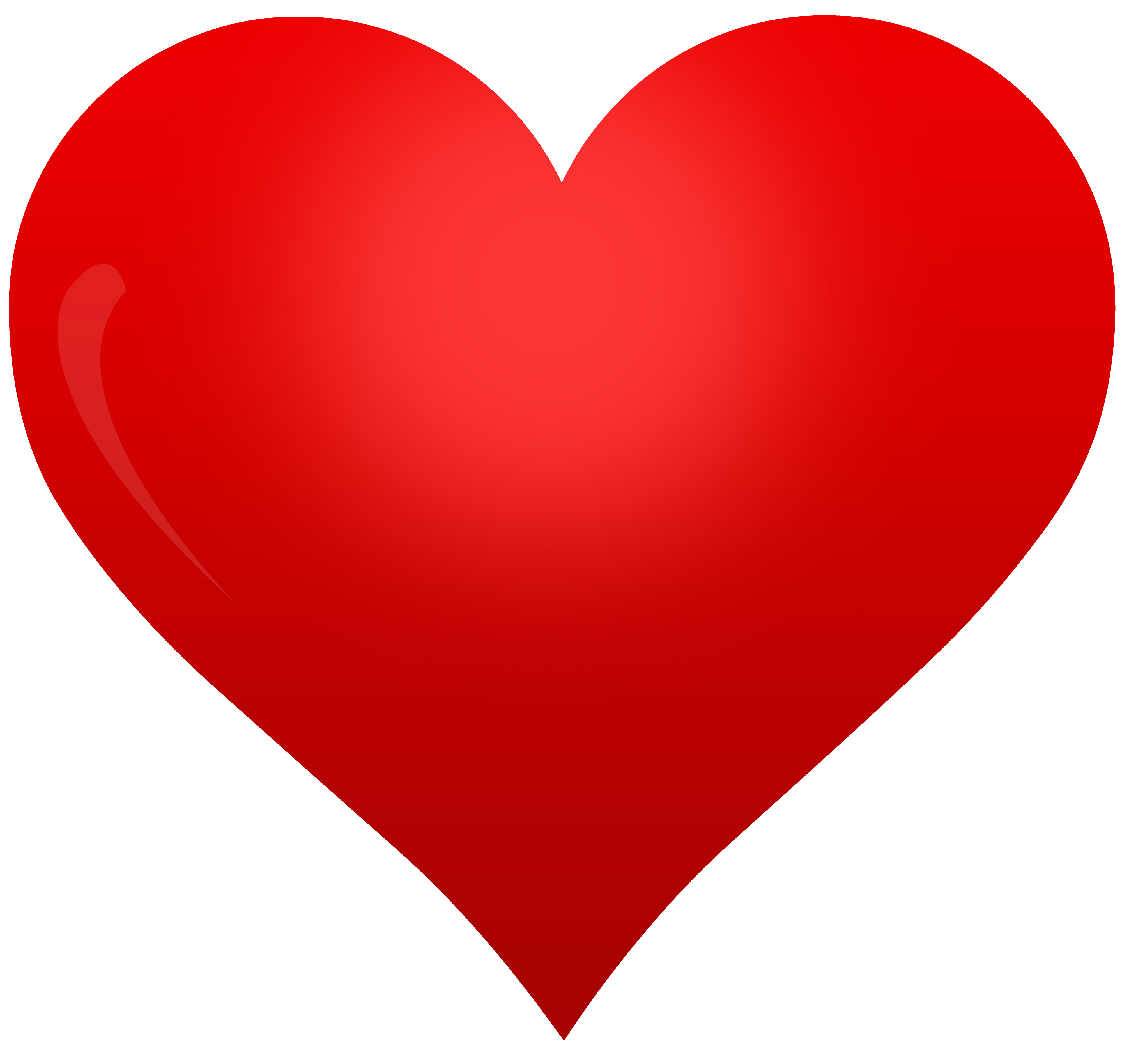 Red Heart Graphic PNG with transparent background