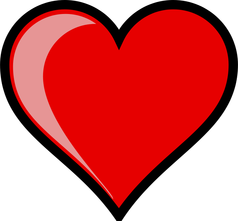 Red Heart Graphic PNG with transparent background